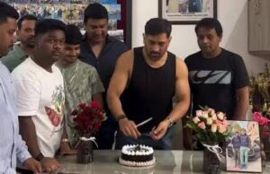 Mahendra Singh Dhoni's birthday was celebrated with great pomp at JSCA Stadium